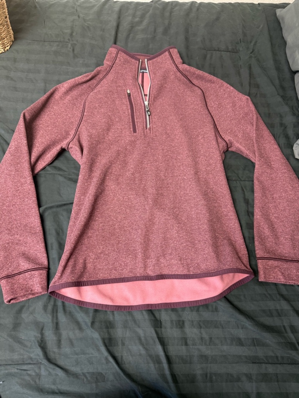 Cutter & Buck Women's Heathered Maroon Quarter-Zip Pullover